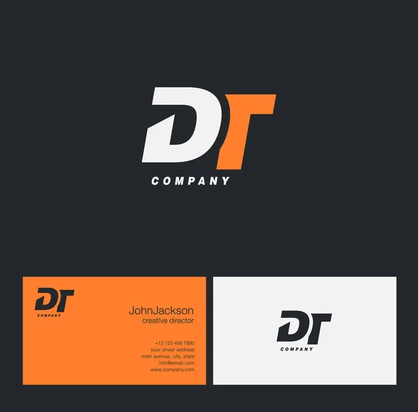 Logo della lettera D & T — Vettoriale Stock