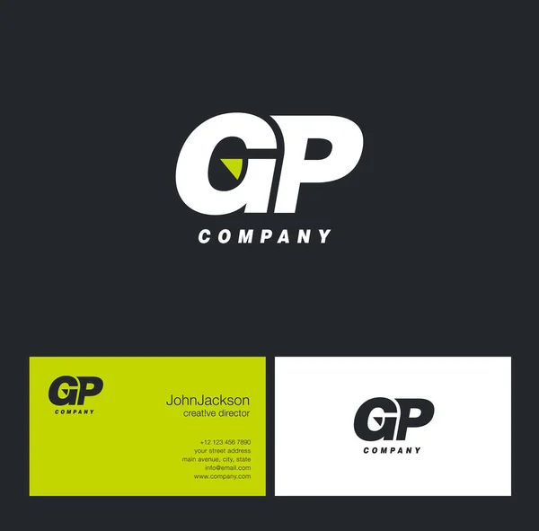 G & P betű logó — Stock Vector