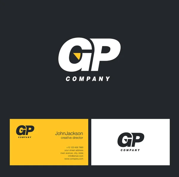 G & λογότυπο γράμμα P — Διανυσματικό Αρχείο