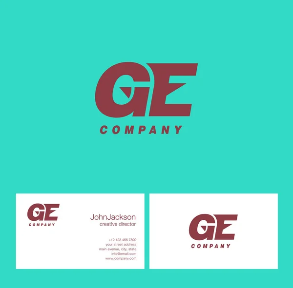 G & λογότυπο γράμμα E — Διανυσματικό Αρχείο