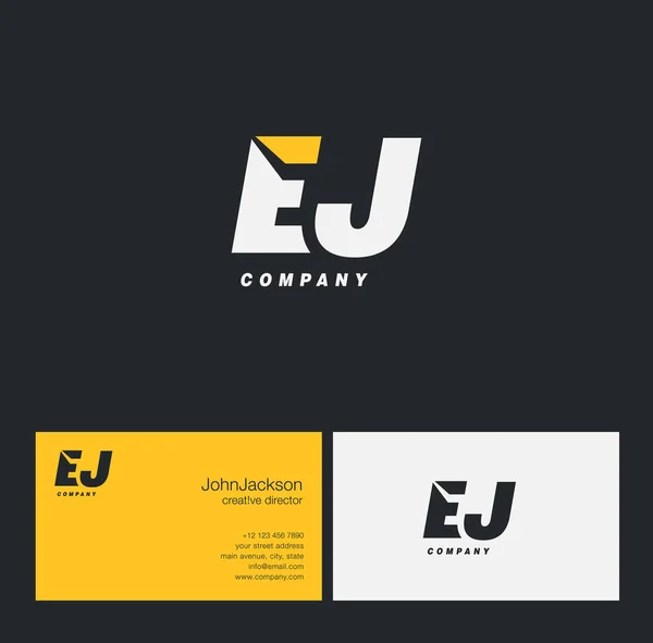 Logo de lettre E & J — Image vectorielle