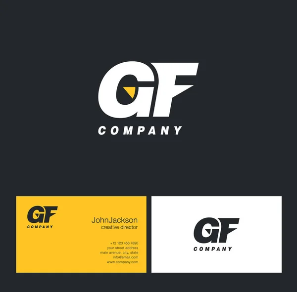 G & λογότυπο γράμμα F — Διανυσματικό Αρχείο