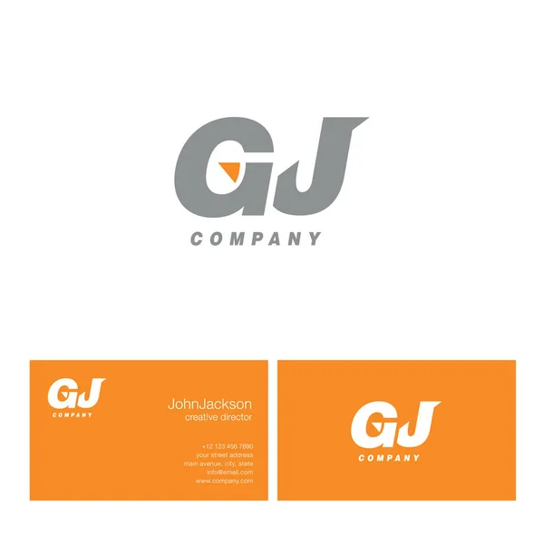 G ・ J 文字ロゴ — ストックベクタ