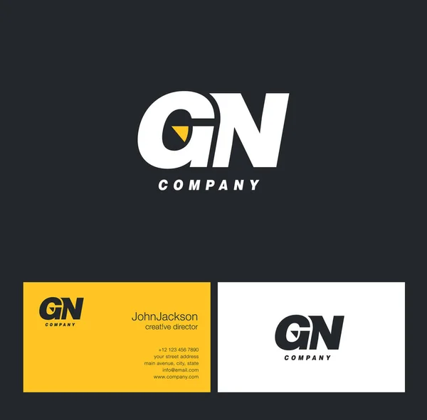 G & N logotipo da carta —  Vetores de Stock