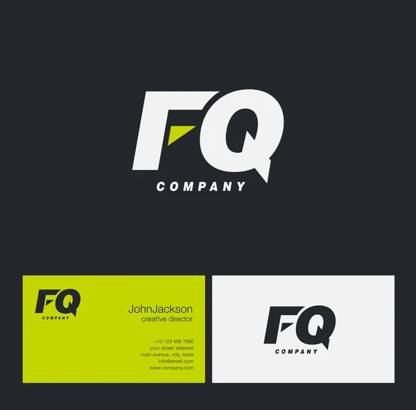 F & q Buchstabe Logo — Stockvektor