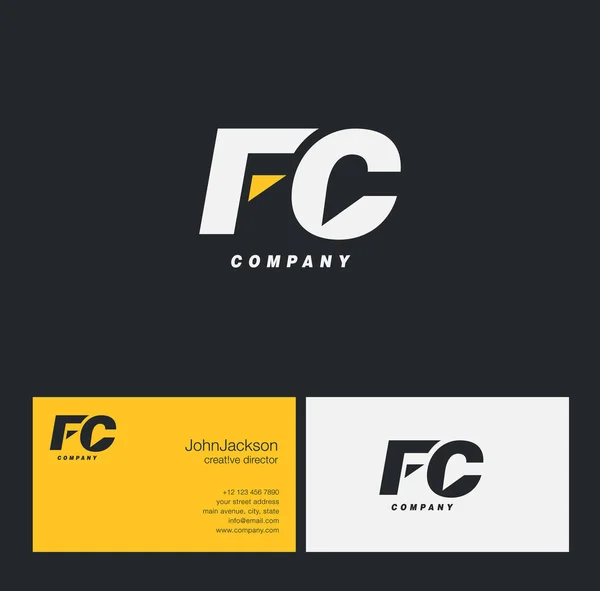 F ve C harfi Logo — Stok Vektör