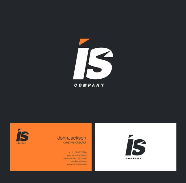 Logotipo da letra de I & S —  Vetores de Stock