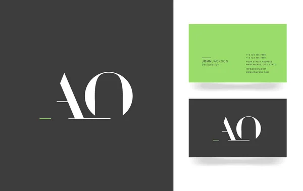 Logotipo de la letra A & O — Vector de stock