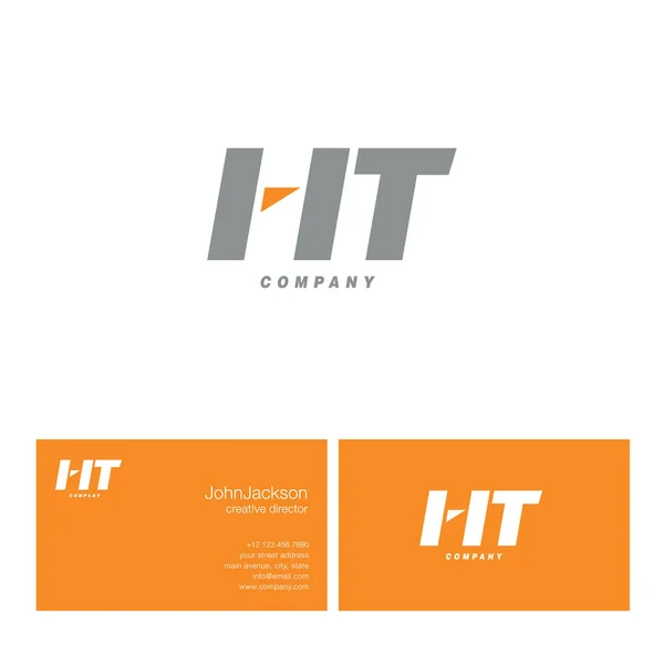 Logotipo de letra H & T — Vector de stock