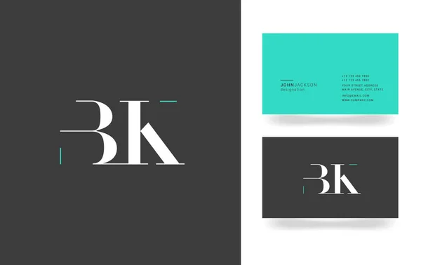 Schriftzug b & k — Stockvektor