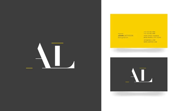 A & L logotipo da carta —  Vetores de Stock