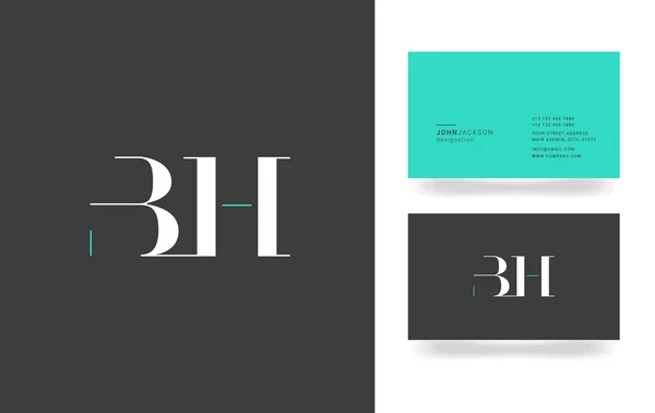 Logotipo de letra B & H — Archivo Imágenes Vectoriales