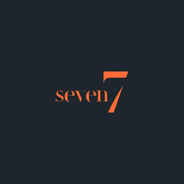 Seven sign Logo — Stock Vector