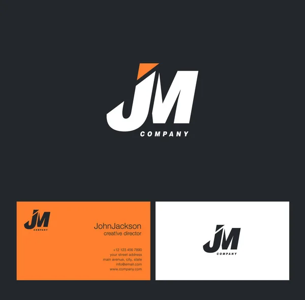 J & M Letter Logo — Stock Vector