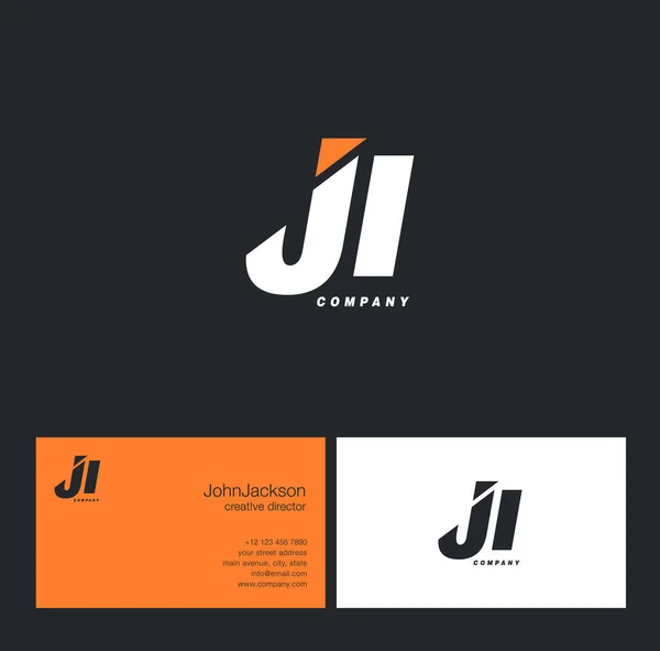 J & I Letter Logo — Stock Vector