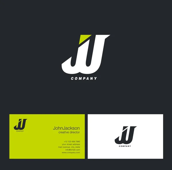 J & J Letter Logo — Stock Vector