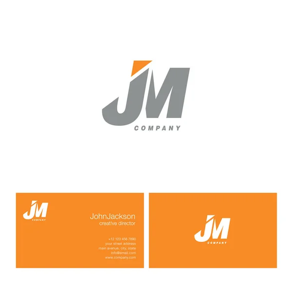 J ve M harfi logosu — Stok Vektör