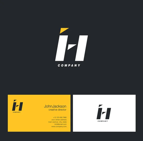 I & H Letter Logo — Stock Vector