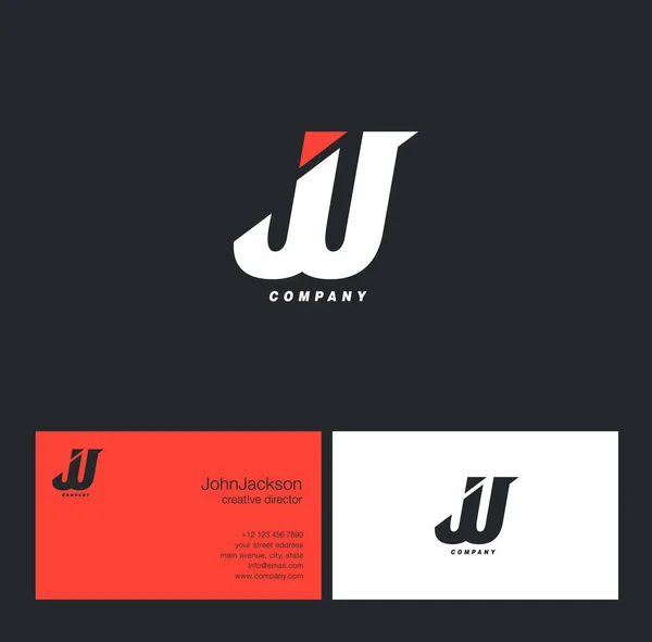 J & J Letter Logo — Stockvektor