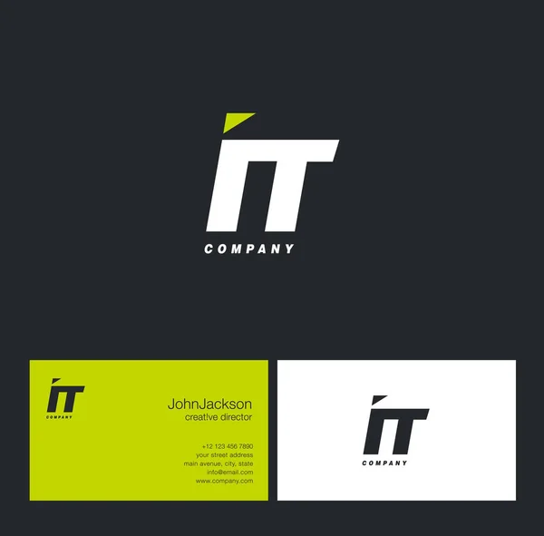 Logotipo da letra de I & T — Vetor de Stock