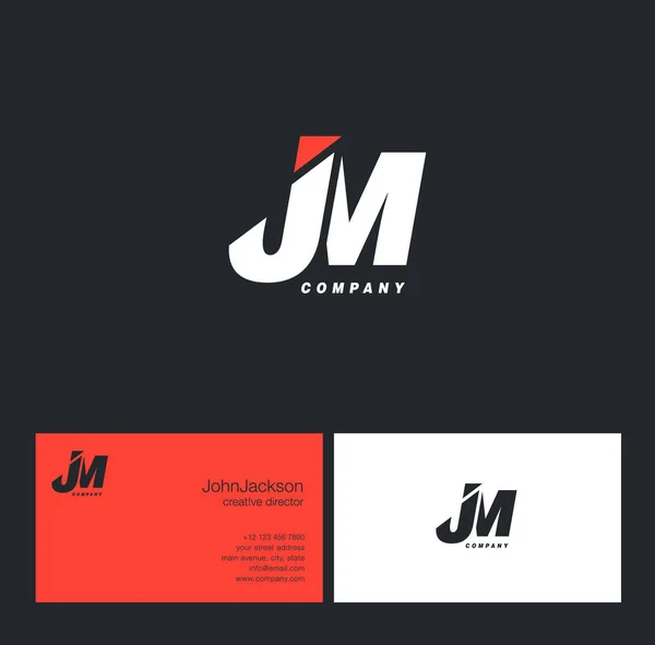 J & M brev logotyp — Stock vektor