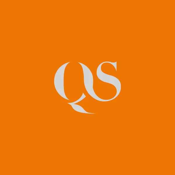 QS γράμματα λογότυπο — Διανυσματικό Αρχείο