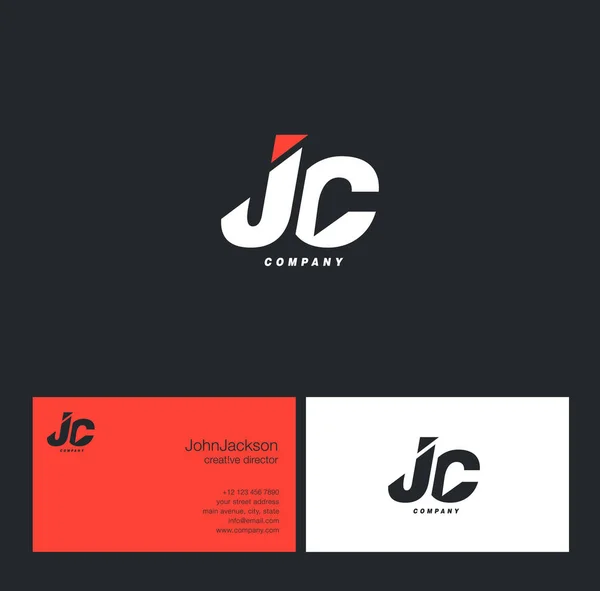 J & C Letter Logo — Stock Vector