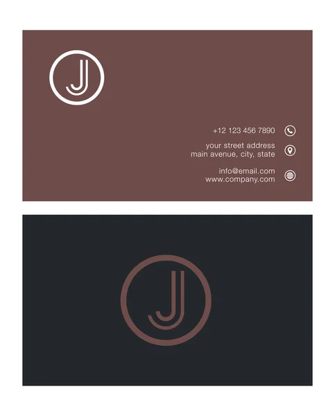 J Logo de una sola letra — Vector de stock