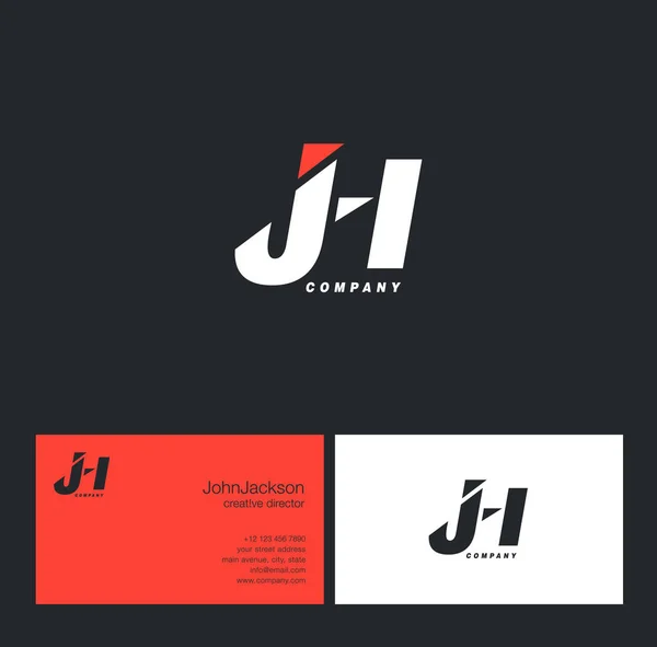 J & H Letter Logo — Stock Vector