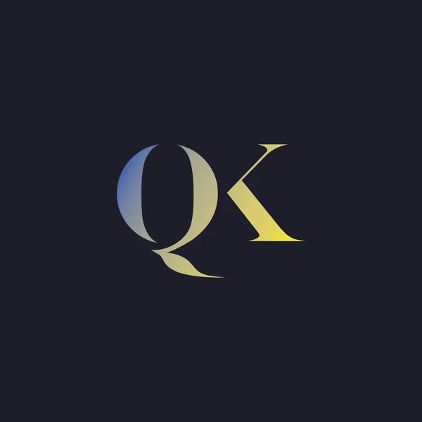 Logo delle lettere QK — Vettoriale Stock