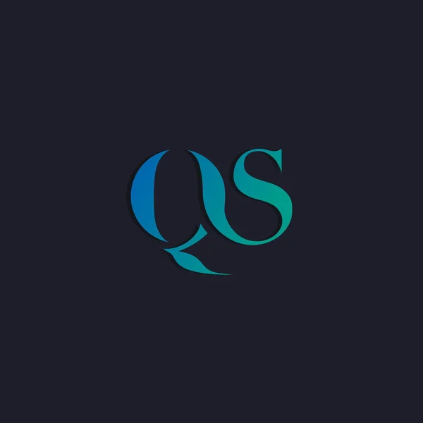 QS γράμματα λογότυπο — Διανυσματικό Αρχείο