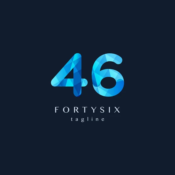 Veertig zes ondertekenen Logo — Stockvector