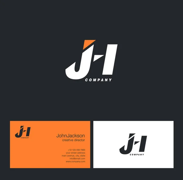J & H Letter Logo — Stock Vector