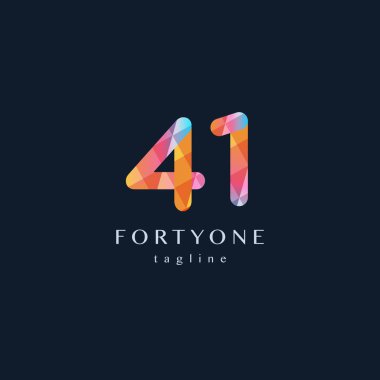 Forty one sign Logo    clipart