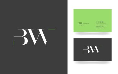B ve W harf Logo  