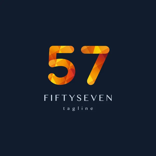 Femtio sju logga logotyp — Stock vektor