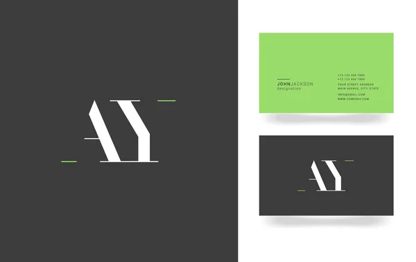 A & Y brev logotyp — Stock vektor