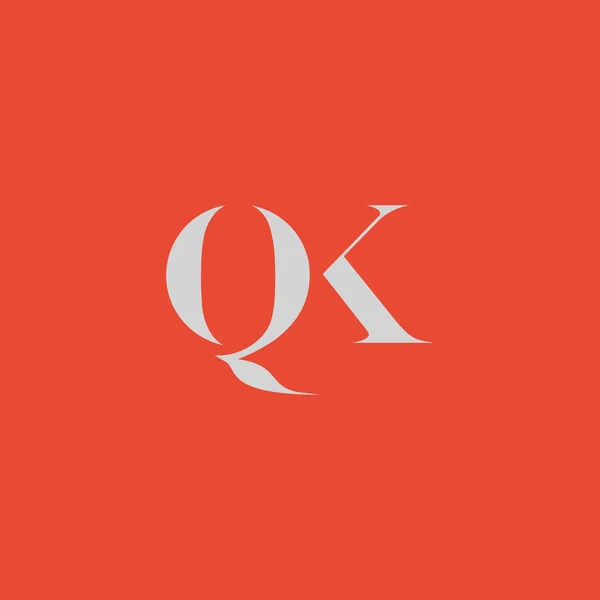 QK Letras Logo —  Vetores de Stock