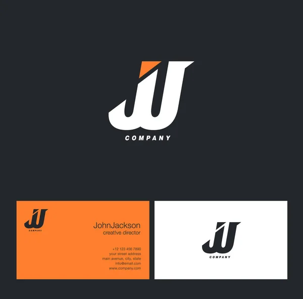 Logo lettera J & J — Vettoriale Stock