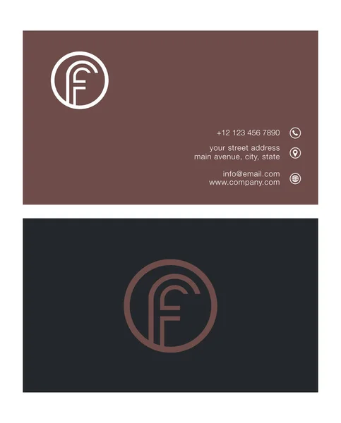 F Logo lettera singola — Vettoriale Stock