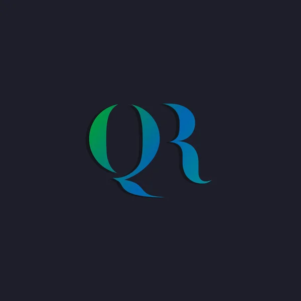 QR листи логотип — стоковий вектор