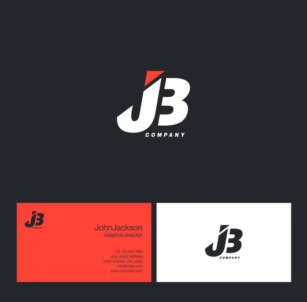 Logo lettera J & B — Vettoriale Stock