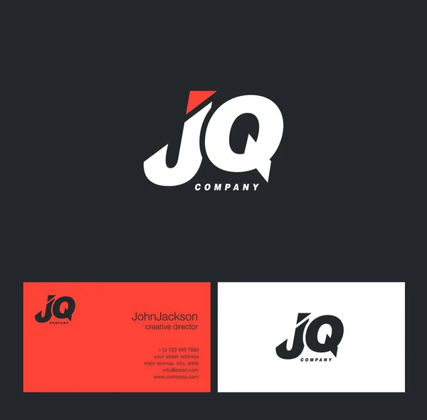 J & Q logotipo da carta — Vetor de Stock