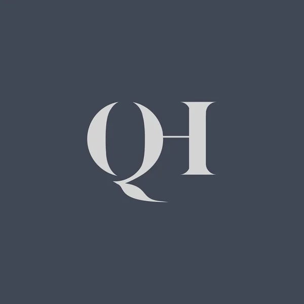 Qh harf Logo — Stok Vektör