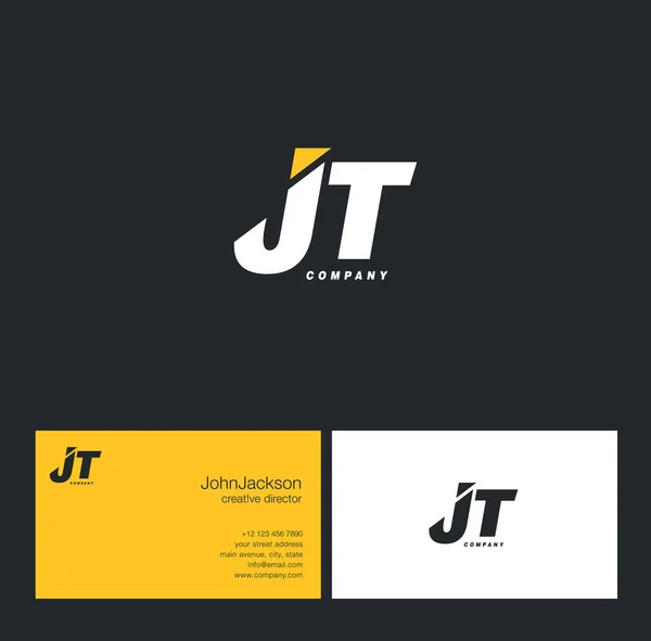 Logo lettre J & T — Image vectorielle