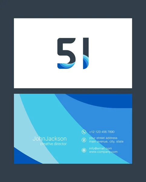 51-Zahl Logo-Symbol — Stockvektor