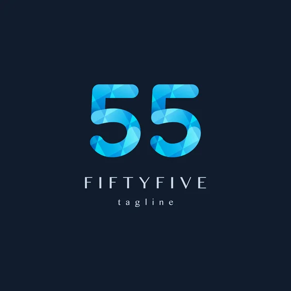 Cinquenta e cinco sinal Logo —  Vetores de Stock