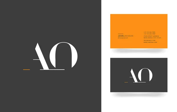 A & O Letter Logo — Stock Vector