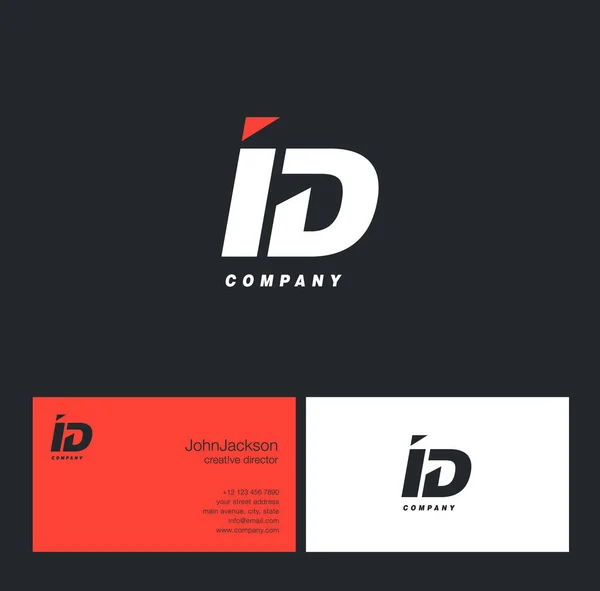 I & D Letter Logo — Stock Vector