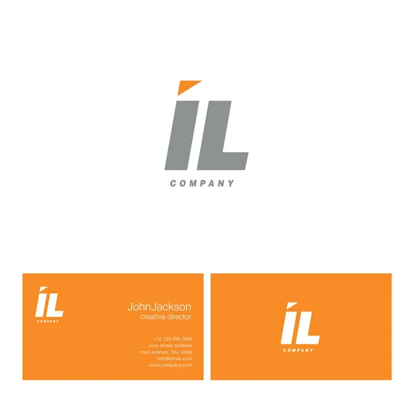 I & L Letter Logo — Stock Vector